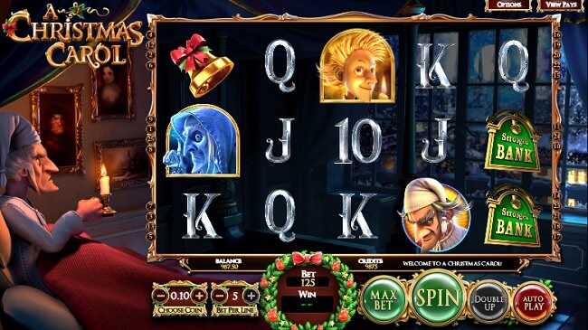 25 free spins on the popular Betsoft game ‘Christmas Carol’