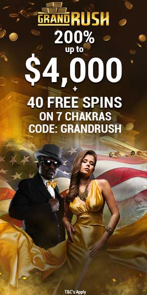 40 Free Spins at Grand Rush Casino